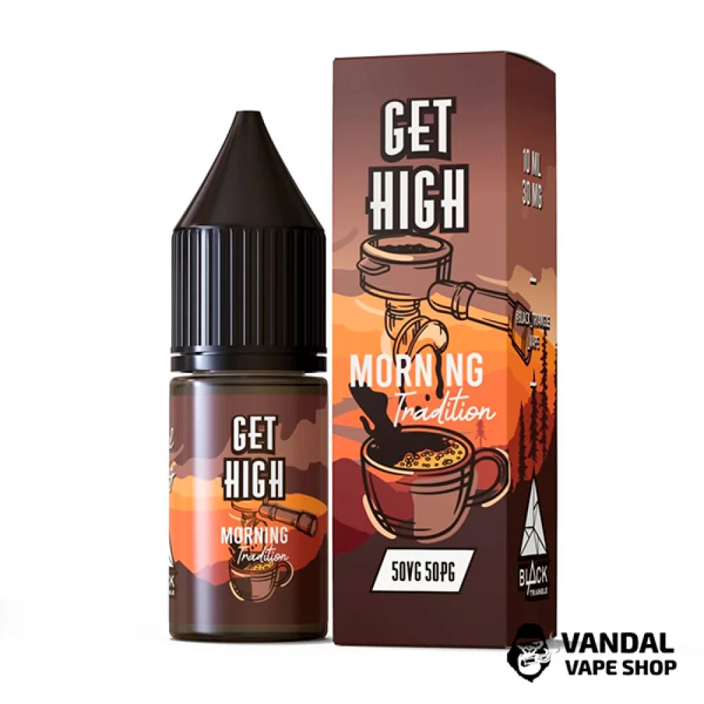 Рідина Get High - 10 мл НА СОЛьовому НіКОТИНі 50 мг зі смаком кави