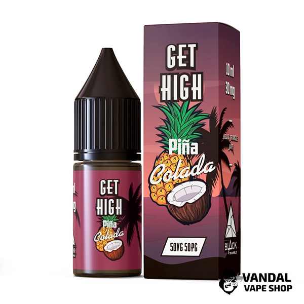 ЖИДКОСТЬ Get High - 10 мл НА СОЛЕВОМ НИКОТИНЕ 30 мг со вкусом пина колады (ананас и кокос)
