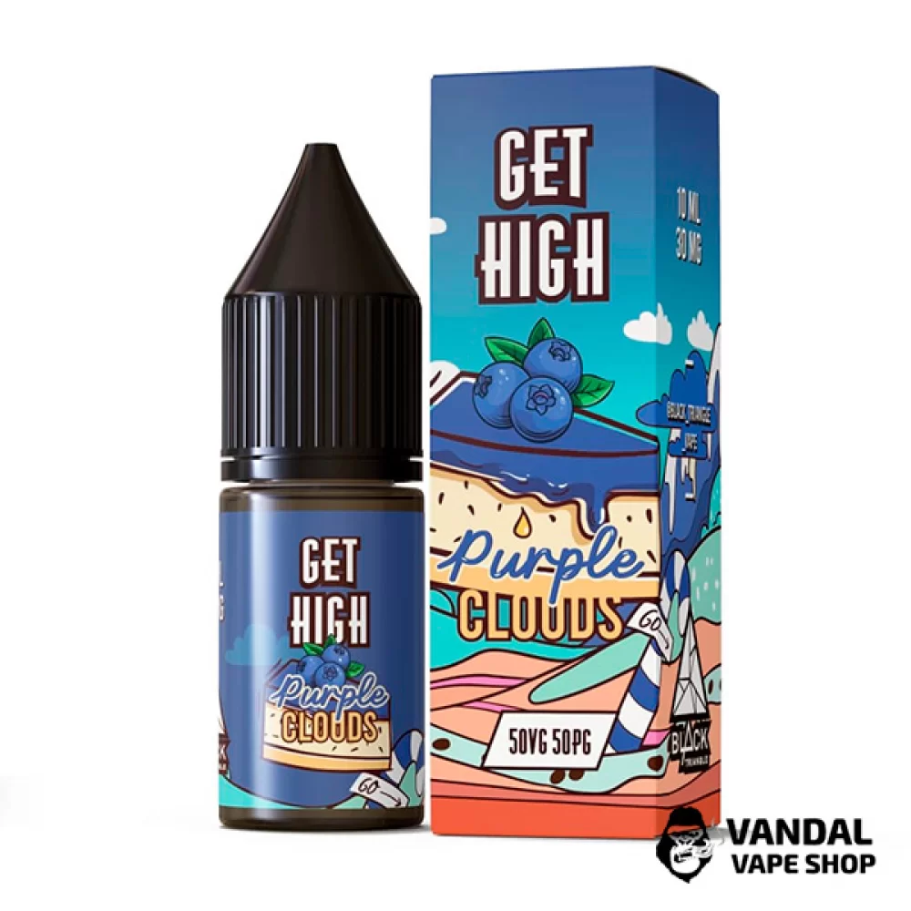ЖИДКОСТЬ Get High - 10 мл НА СОЛЕВОМ НИКОТИНЕ 50 мг со вкусом черничного чизкейка