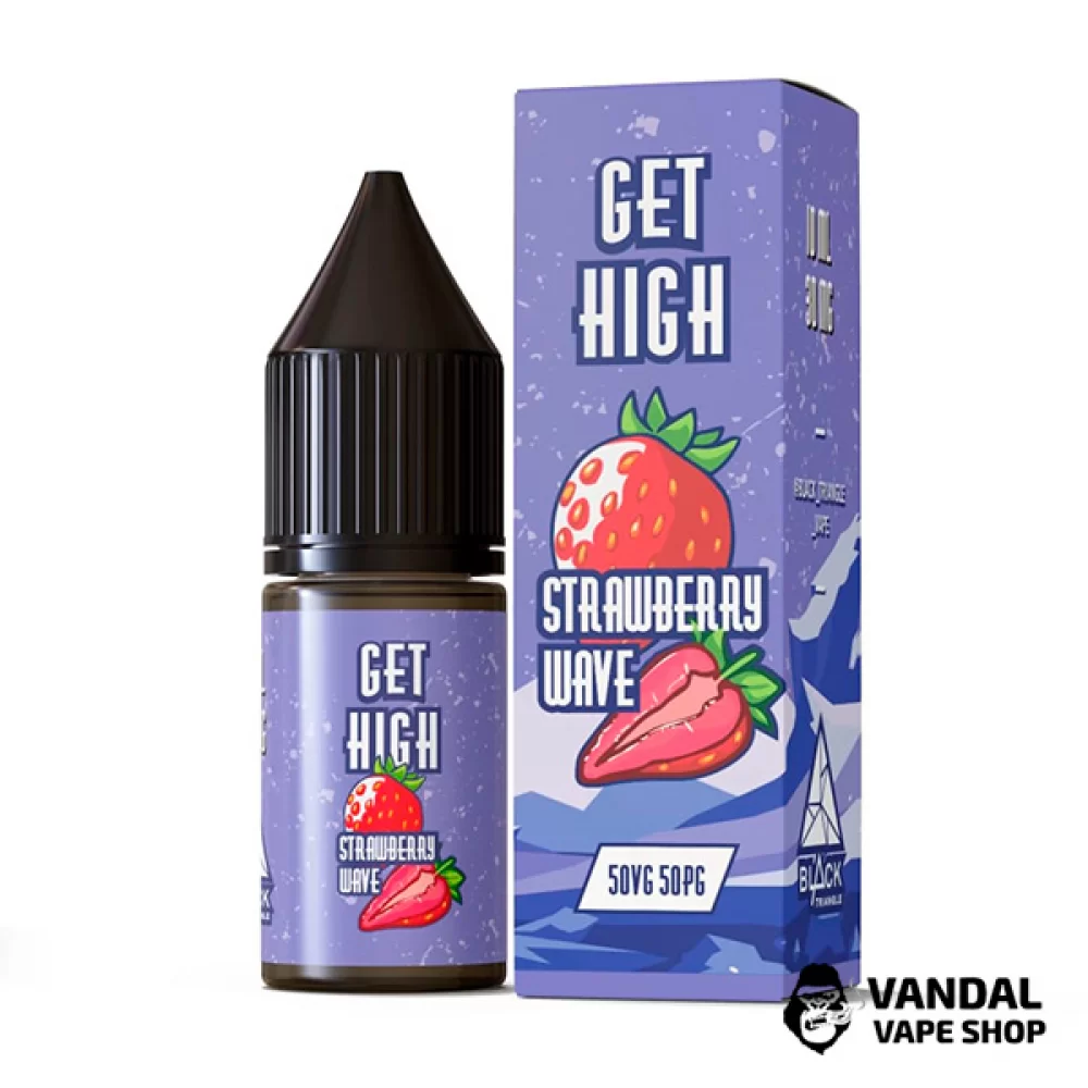 ЖИДКОСТЬ Get High - 10 мл, 50 мг НА СОЛЕВОМ НИКОТИНЕ со вкусом Клубники с холодком