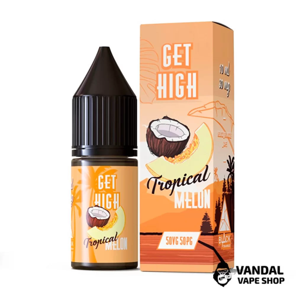 ЖИДКОСТЬ Get High - 10 мл НА СОЛЕВОМ НИКОТИНЕ 30 мг со вкусом дыни и кокоса