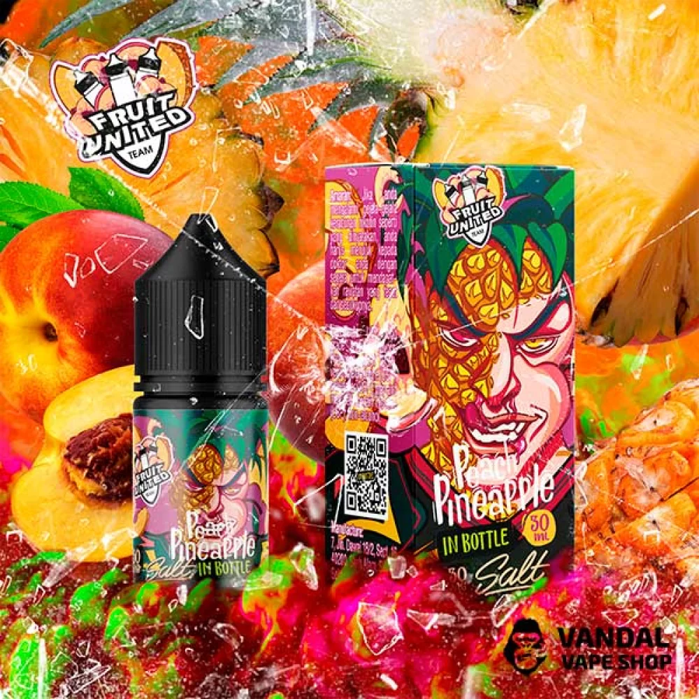 Жидкость In Bottle Salt 30 мл на солевом никотине 30 мг со вкусом персика и ананаса