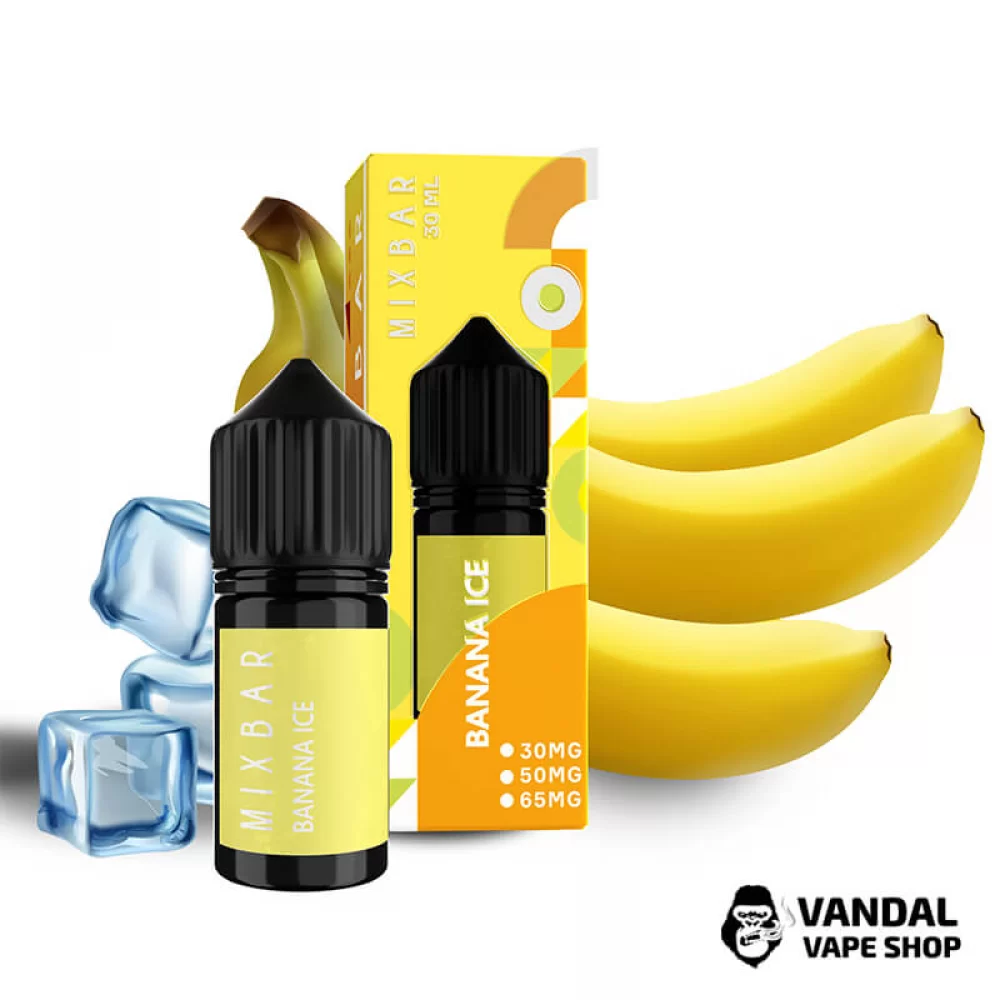 Жидкость Mix Bar 30 мл 65 мг на солевом никотине со вкусом банана с холодком