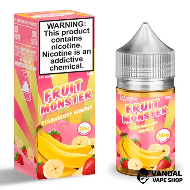 Преміальна сольова рідина Fruit Monster Salt 30 мл 48 мг зі смаком полуниці та банана