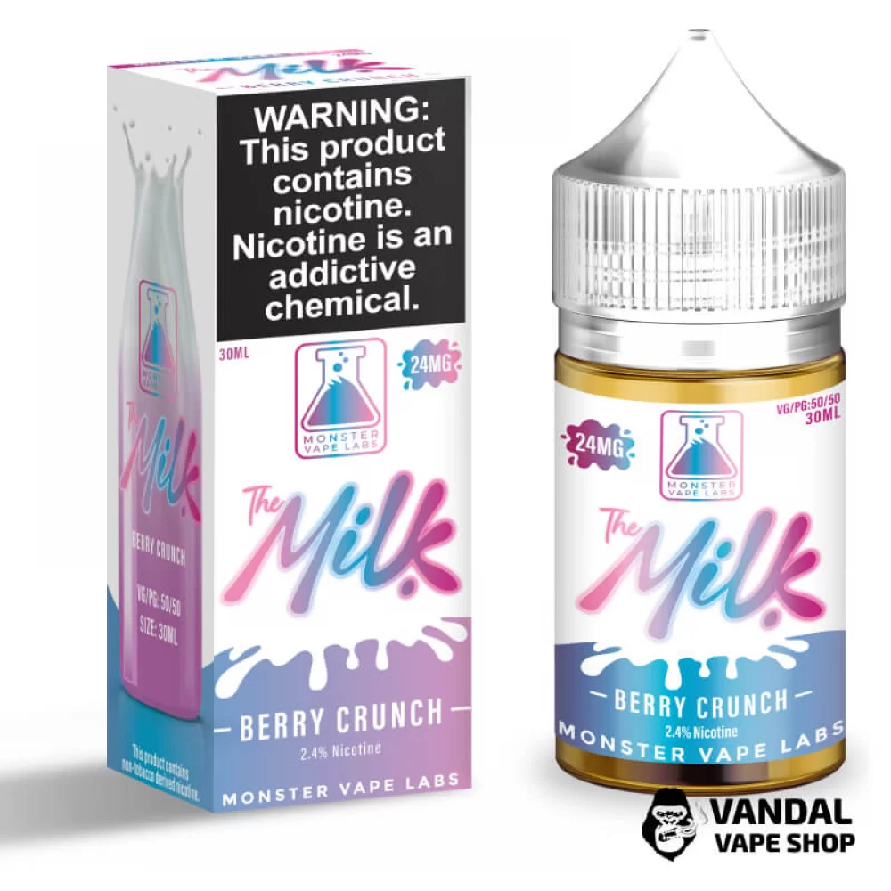 Премиальная солевая жидкость The Milk Monster Salt 30 мл 48 мг со вкусом ягодных хлопьев с молоком Премиальная солевая жидкость The Milk Monster Salt 30 мл 48 мг со вкусом ягодных хлопьев с молоком