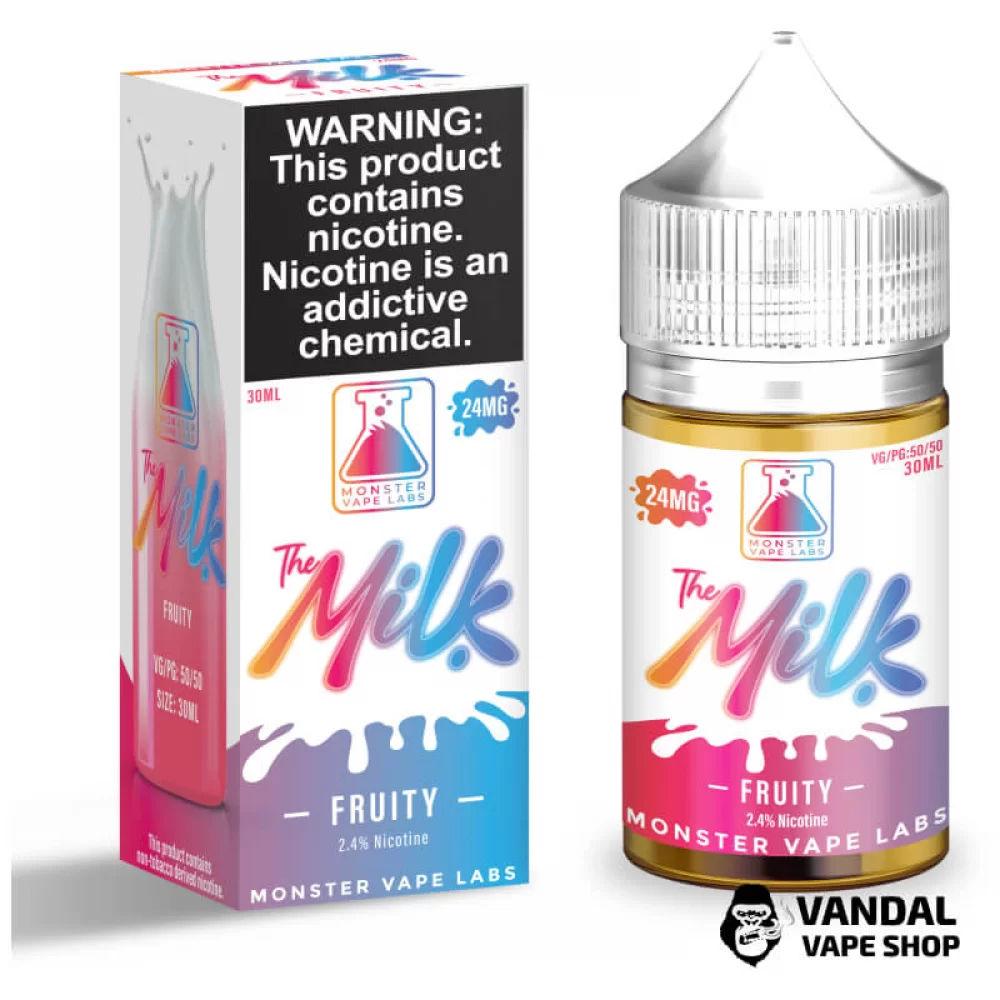 Преміальна сольова рідина The Milk Monster Salt 30 мл 48 мг зі смаком міксу фруктів з молоком Преміальна сольова рідина The Milk Monster Salt 30 мл 48 мг зі смаком міксу фруктів з молоком