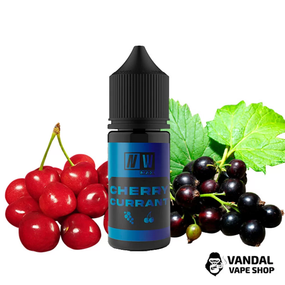Рідина NW MAX Salt 30 мл на сольовому нікотині 50 мг зі смаком вишні та чорної смородини