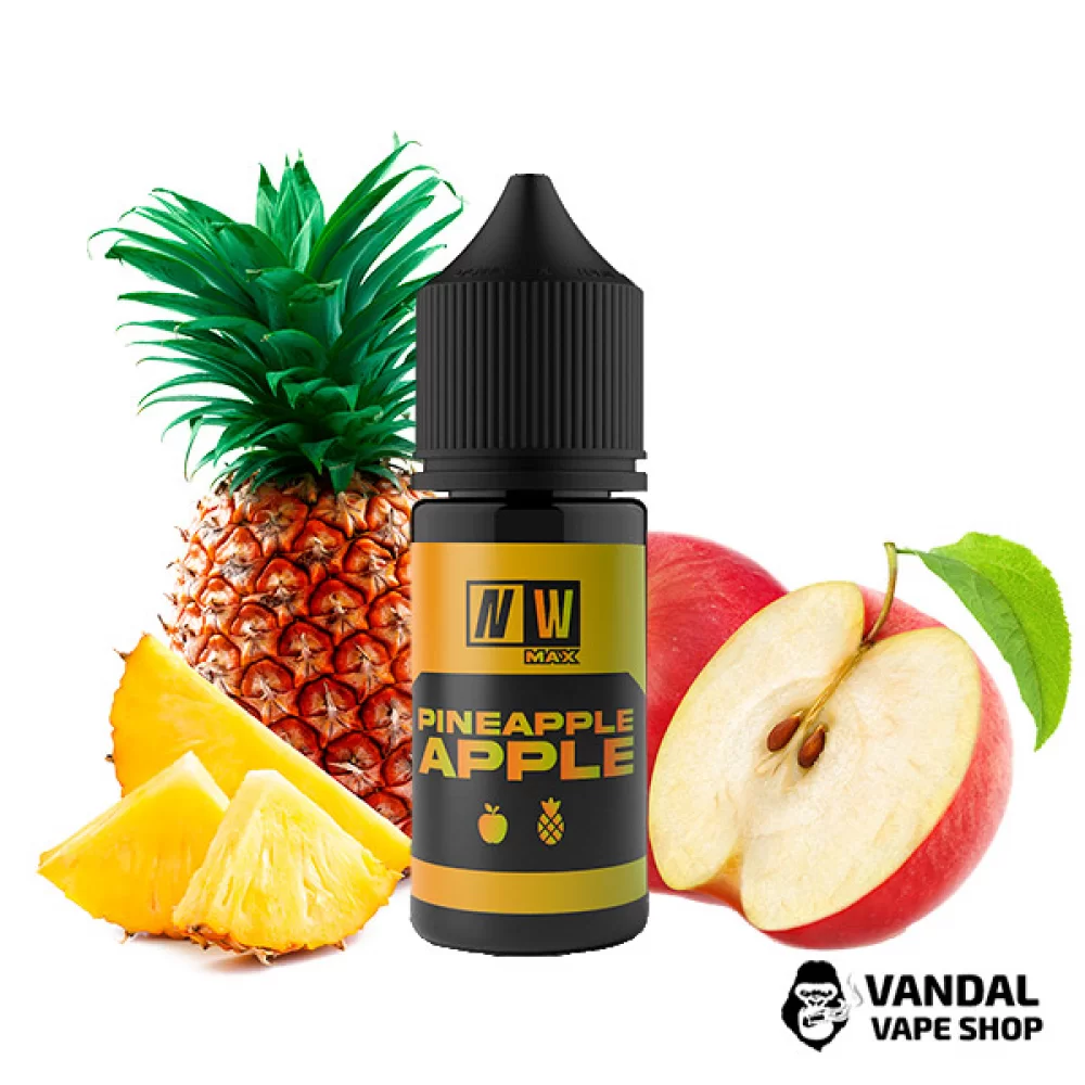 Рідина NW MAX Salt 30 мл на сольовому нікотині 30 мг зі смаком яблука та ананасу