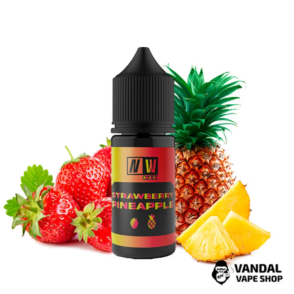 Жидкость NW MAX Salt 30 мл на солевом никотине 10 мг со вкусом клубники и ананаса