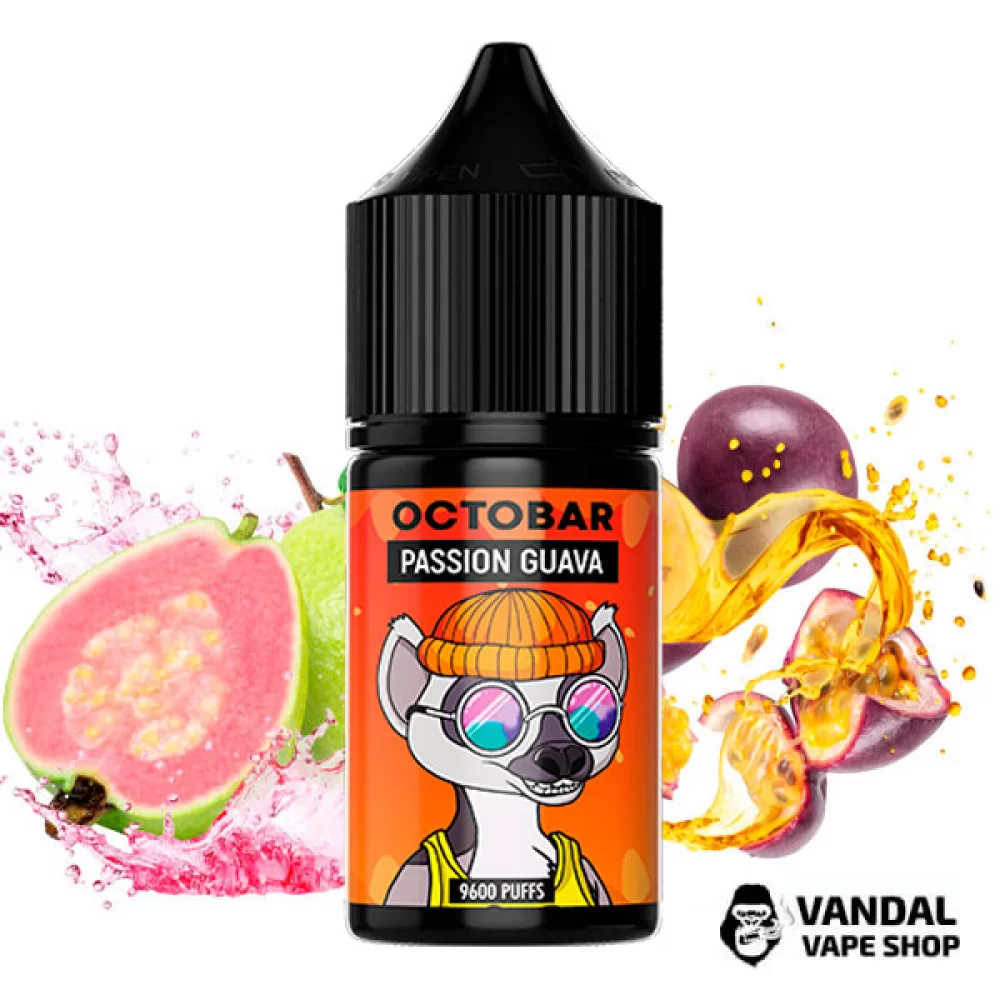 ЖИДКОСТЬ Octobar 30 мл НА СОЛЕВОМ НИКОТИНЕ 50 мг со вкусом маракуйи и гуавы ЖИДКОСТЬ Octobar 30 мл НА СОЛЕВОМ НИКОТИНЕ 50 мг со вкусом маракуйи и гуавы