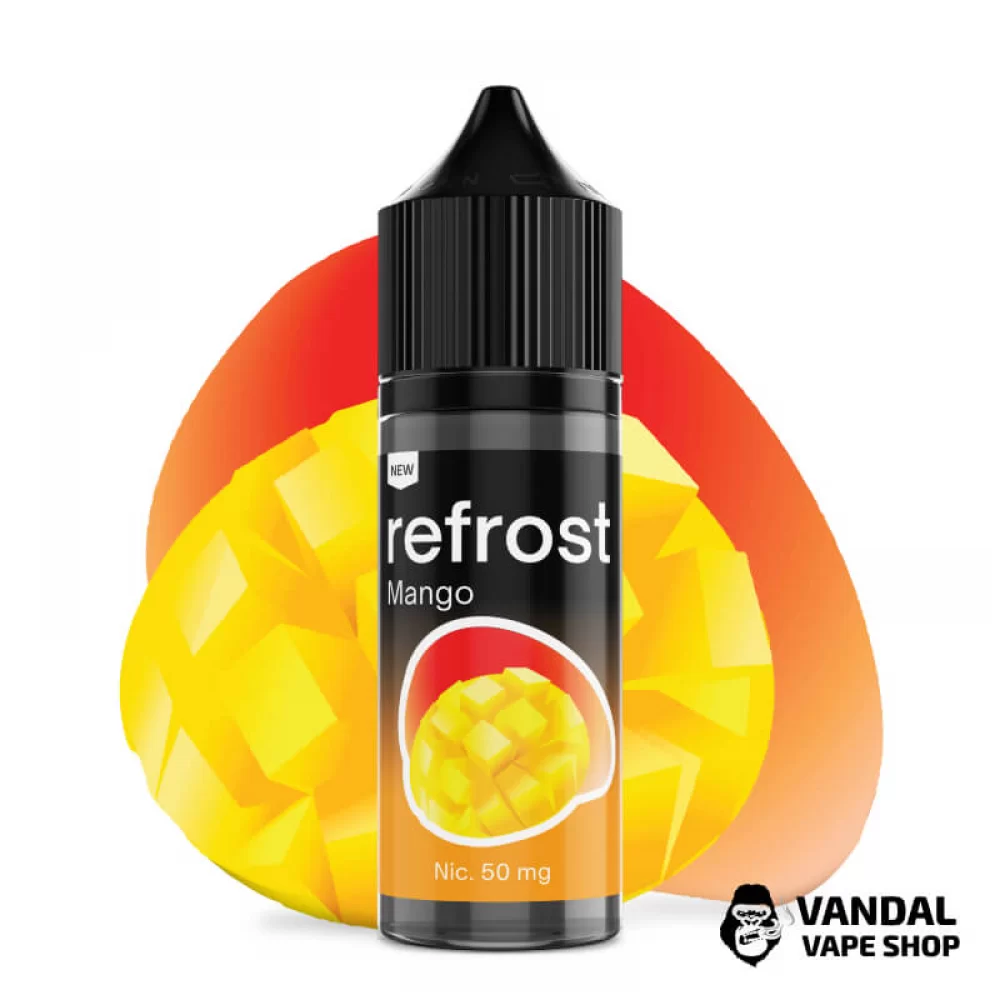 Рідина Refrost 30 мл на сольовому нікотині 50 мг зі смаком манго Рідина Refrost 30 мл на сольовому нікотині 50 мг зі смаком манго