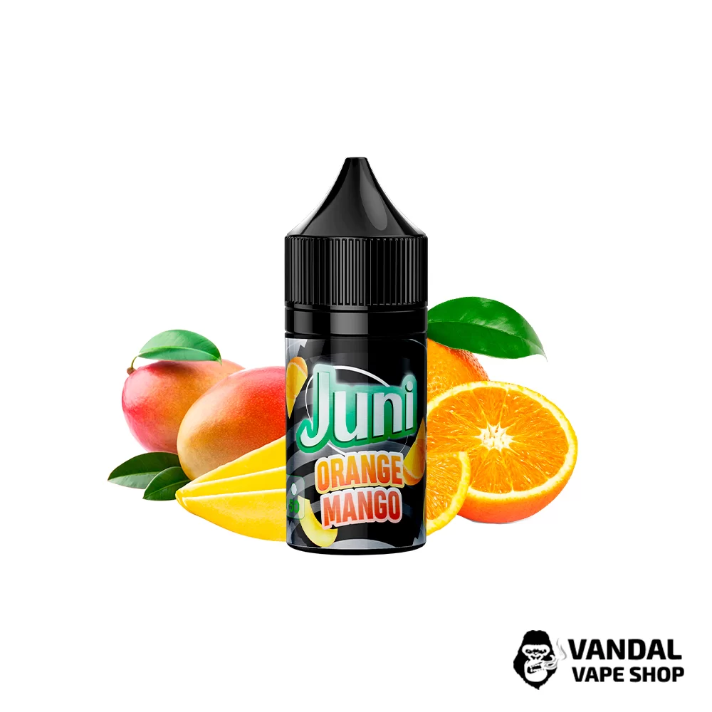 ЖИДКОСТЬ Juni Silver Ice 30 мл НА СОЛЕВОМ НИКОТИНЕ 50 мг со вкусом манго и апельсина ЖИДКОСТЬ Juni Silver Ice 30 мл НА СОЛЕВОМ НИКОТИНЕ 50 мг со вкусом манго и апельсина