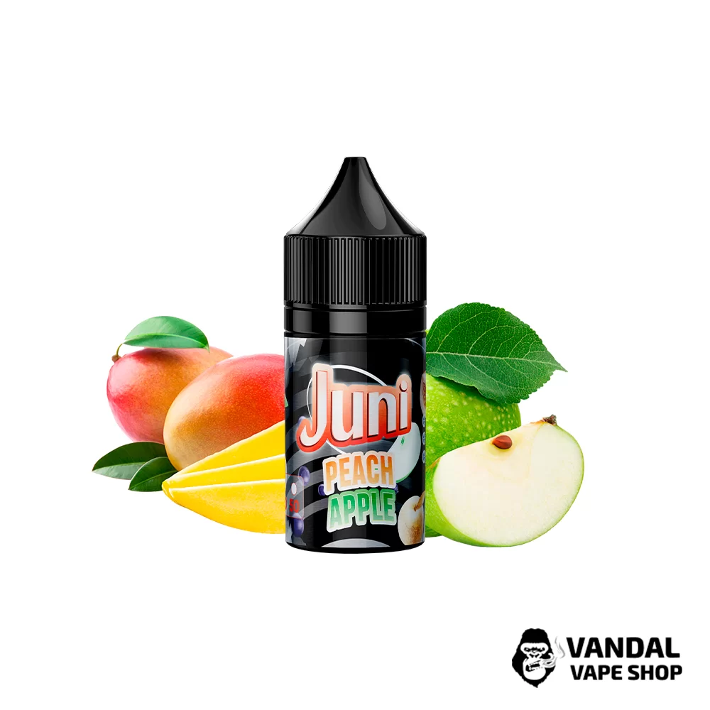 ЖИДКОСТЬ Juni Silver Ice 30 мл НА СОЛЕВОМ НИКОТИНЕ 50 мг со вкусом персика и яблока ЖИДКОСТЬ Juni Silver Ice 30 мл НА СОЛЕВОМ НИКОТИНЕ 50 мг со вкусом персика и яблока
