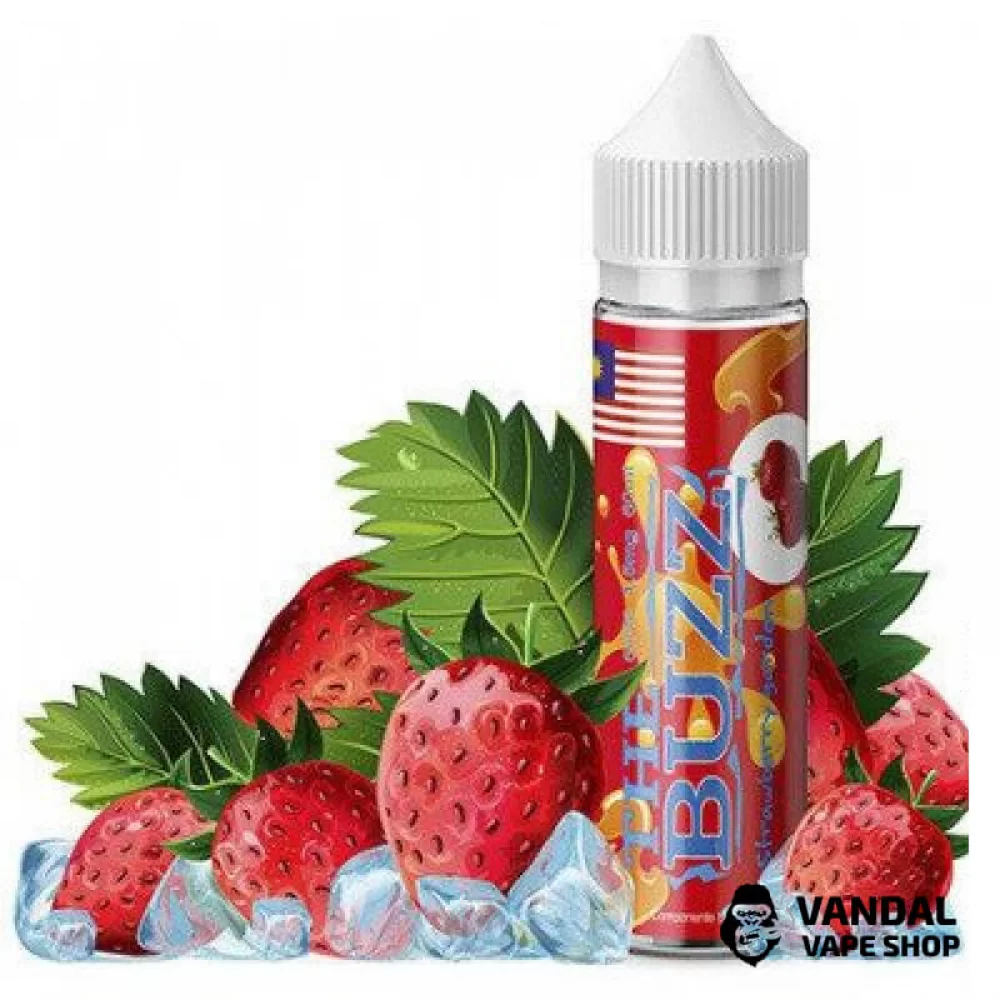 Рідина The Buzz 60 мл на органічному нікотині 0 мг зі смаком полуниці Рідина The Buzz 60 мл на органічному нікотині 0 мг зі смаком полуниці