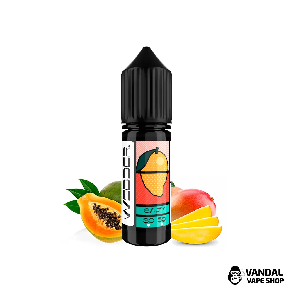 РІДИНА  Webber SLT - Mango Papaya 15 мл 50 мг - зі смаком  зеленого манго у поєднанні з папайєю