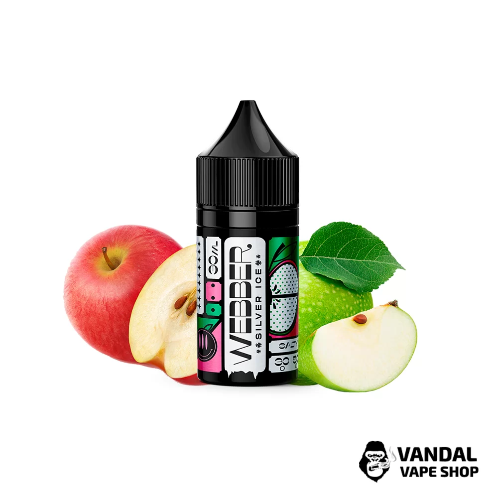 ЖИДКОСТЬ Webber SILVER ICE - Double Apple 30 мл 50 мг - со вкусом микса яблока
