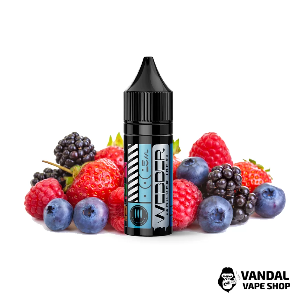 ЖИДКОСТЬ Webber SILVER ICE - Berry Cooler 15 мл 50 мг - со вкусом Ягодного наслаждения ЖИДКОСТЬ Webber SILVER ICE - Berry Cooler 15 мл 50 мг - со вкусом Ягодного наслаждения