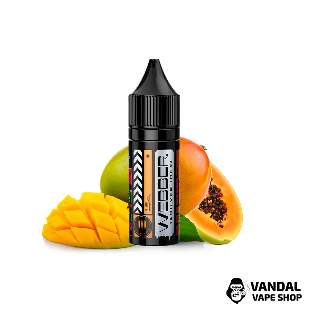 ЖИДКОСТЬ Webber SILVER ICE - Mango Papaya 15 мл 50 мг - со вкусом зеленого манго в сочетании с папайей