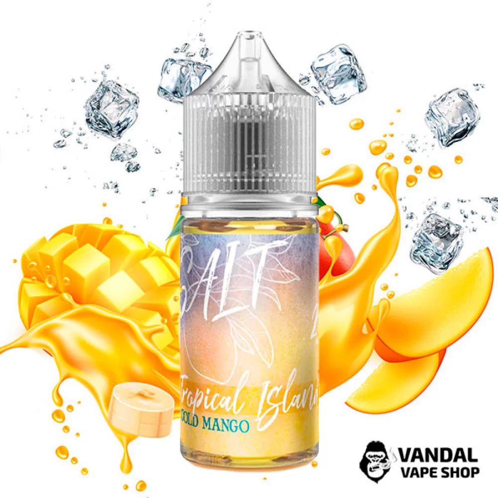 РІДИНА Tropical Island 30 мл, 25 мг НА СОЛЬОВОМУ НІКОТИНІ зі смаком манго з холодком