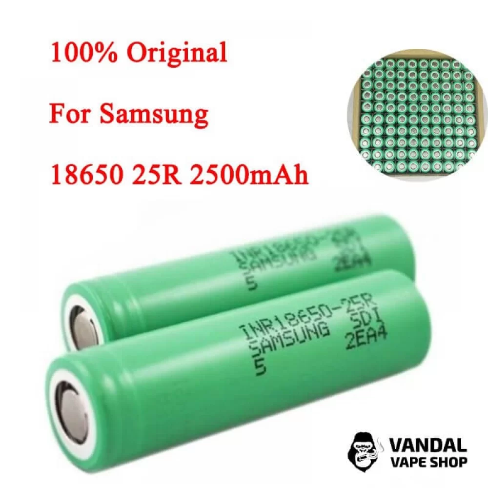 Акумулятор Samsung 18650 2500mAh INR 25R (20A) (Original) 1133 Акумулятор Samsung 18650 2500mAh INR 25R (20A) (Original) 1133