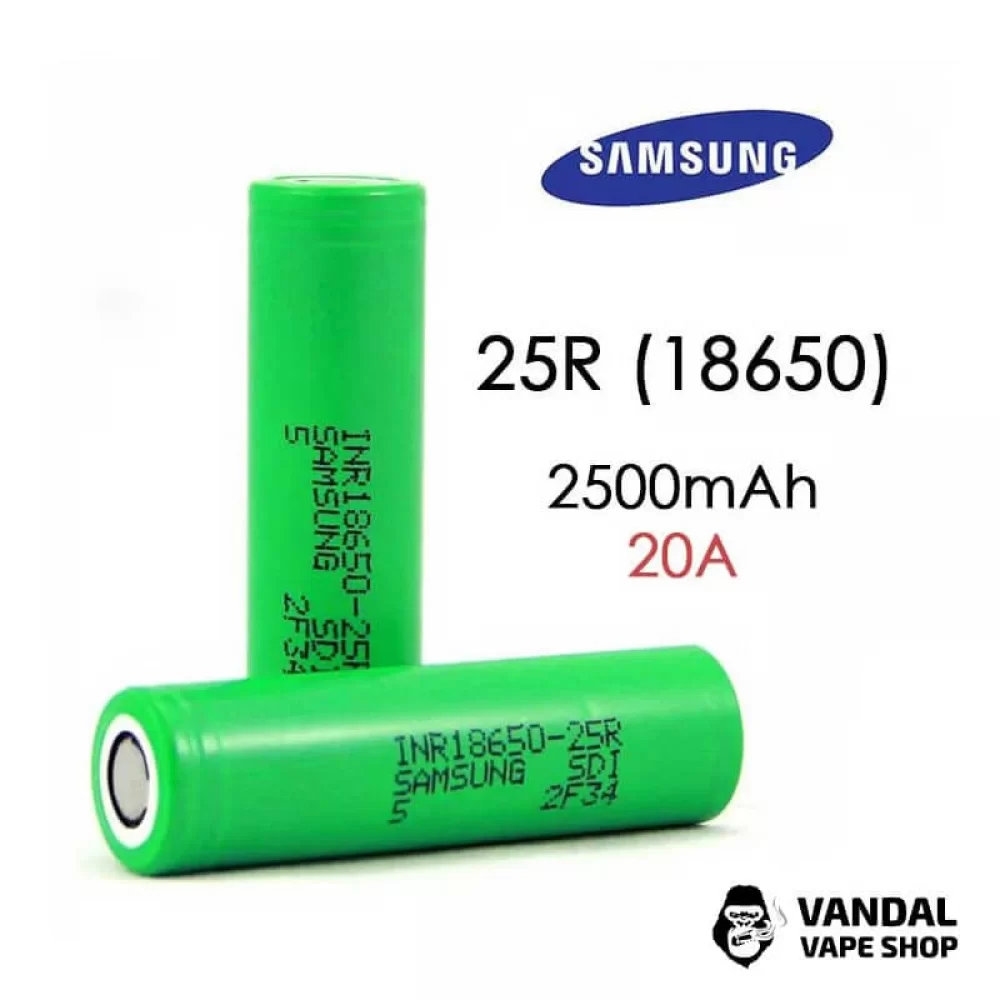 Акумулятор Samsung 18650 2500mAh INR 25R (20A) (Original) 1133 Акумулятор Samsung 18650 2500mAh INR 25R (20A) (Original) 1133