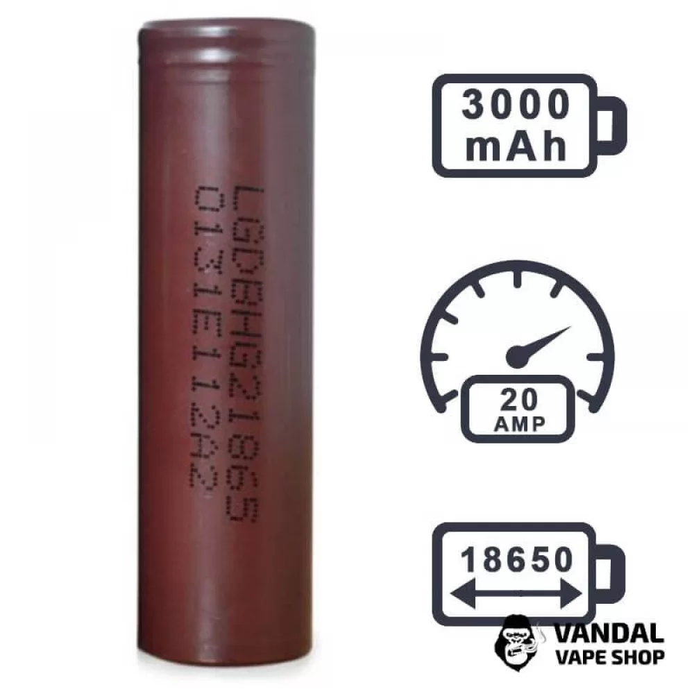Аккумулятор LG INR18650 HG2 3000 mAh (до 30А) (Original) 1130