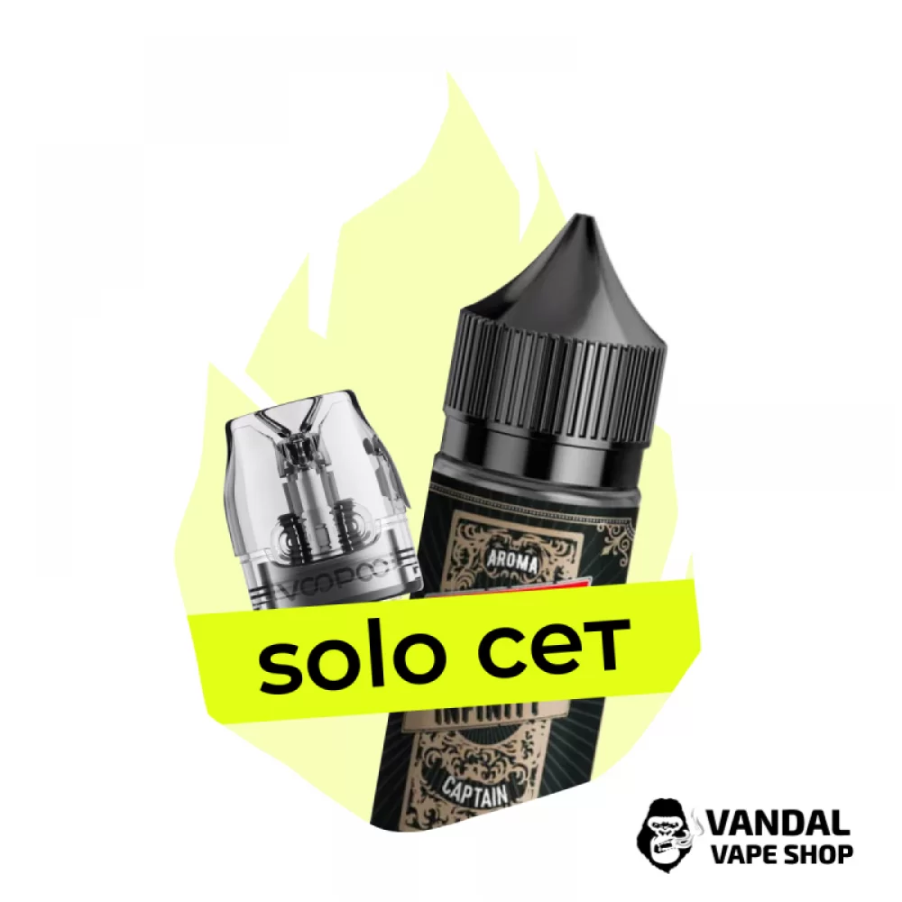 Комбінація Solo VMATE: Картридж Voopoo VMATE + Набір для самозамісу 30 мл Комбінація Solo VMATE: Картридж Voopoo VMATE + Набір для самозамісу 30 мл