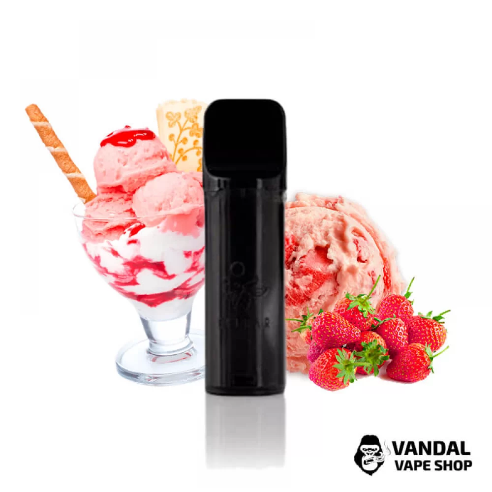 Заправленный картридж для Elf Bar ELFA 4 мл со вкусом клубничного мороженого Заправленный картридж для Elf Bar ELFA 4 мл со вкусом клубничного мороженого