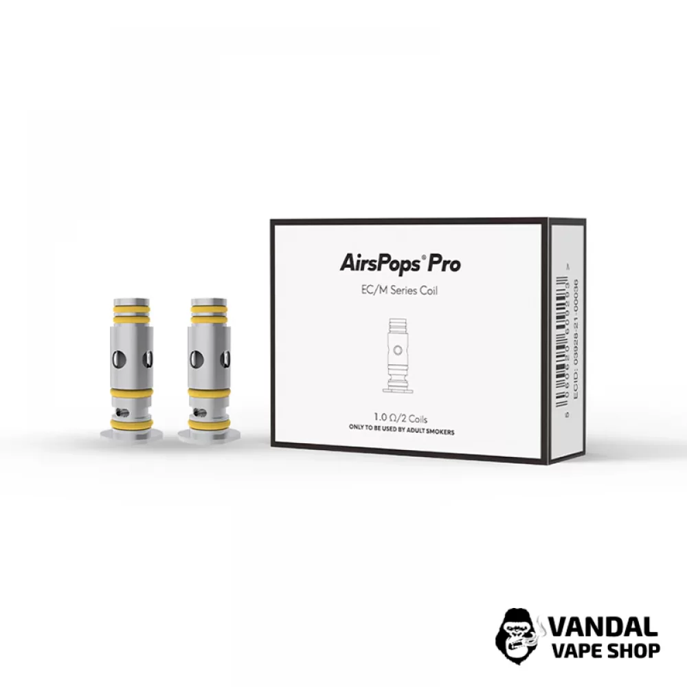 Сменный испаритель AirsPops Pro сопротивлением 1.0 Ом Сменный испаритель AirsPops Pro сопротивлением 1.0 Ом