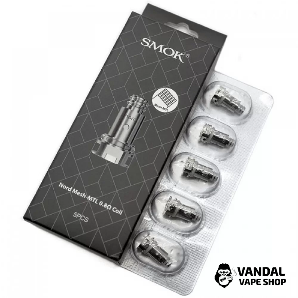 Змінний випаровувач Smok Nord 0.8 ohm Mesh MTL Nord Coils Змінний випаровувач Smok Nord 0.8 ohm Mesh MTL Nord Coils