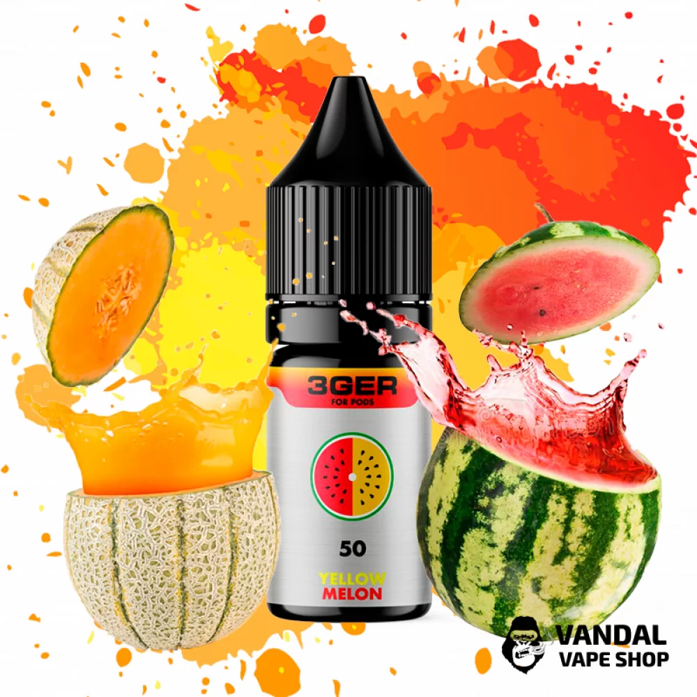 ЖИДКОСТЬ 3Ger Salt 10 мл НА СОЛЕВОМ НИКОТИНЕ 50 мг со вкусом арбуза и дыни ЖИДКОСТЬ 3Ger Salt 10 мл НА СОЛЕВОМ НИКОТИНЕ 50 мг со вкусом арбуза и дыни