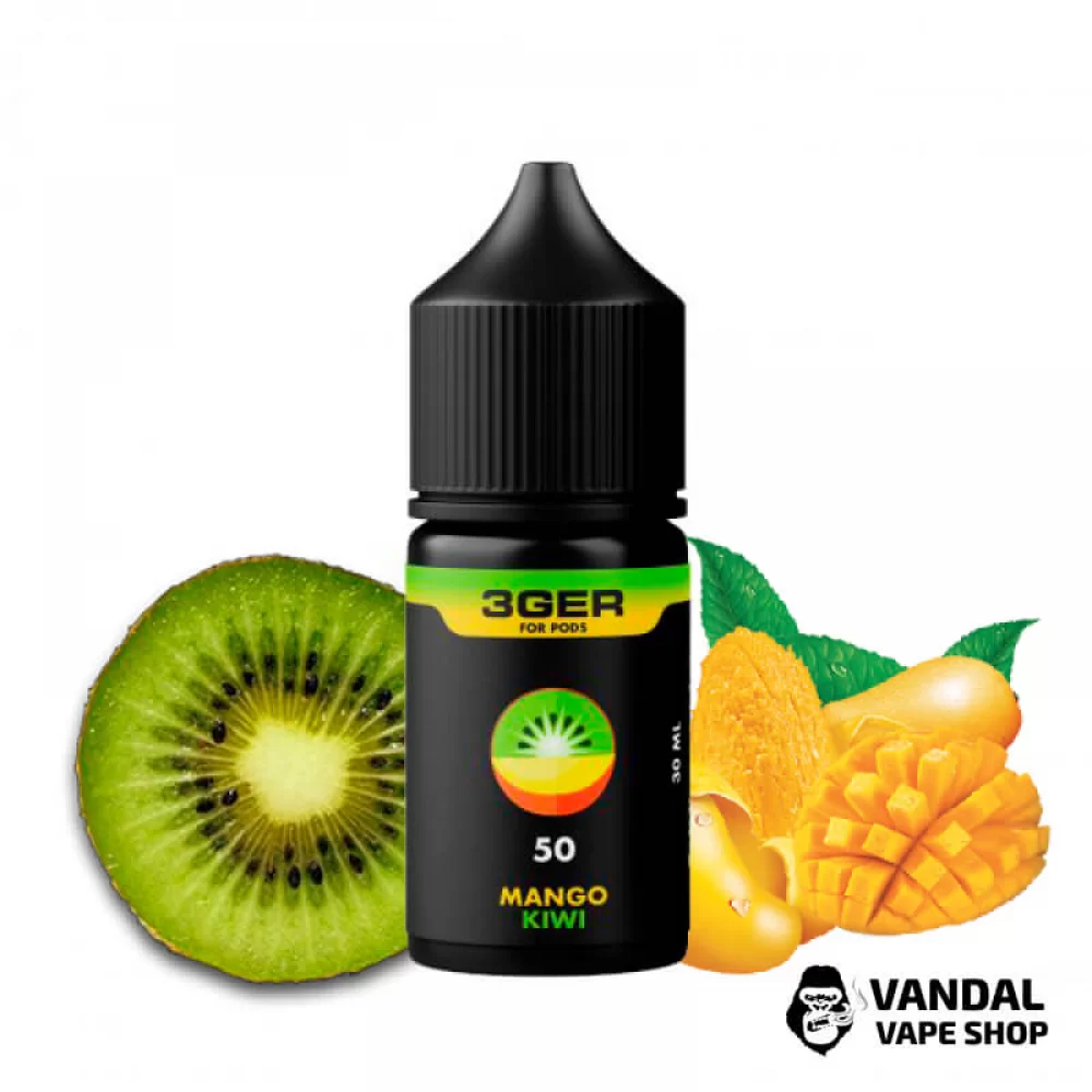 ЖИДКОСТЬ 3Ger Salt - Mango Kiwi 30 мл 50 мг НА СОЛЕВОМ НИКОТИНЕ СО ВКУСОМ манго и киви