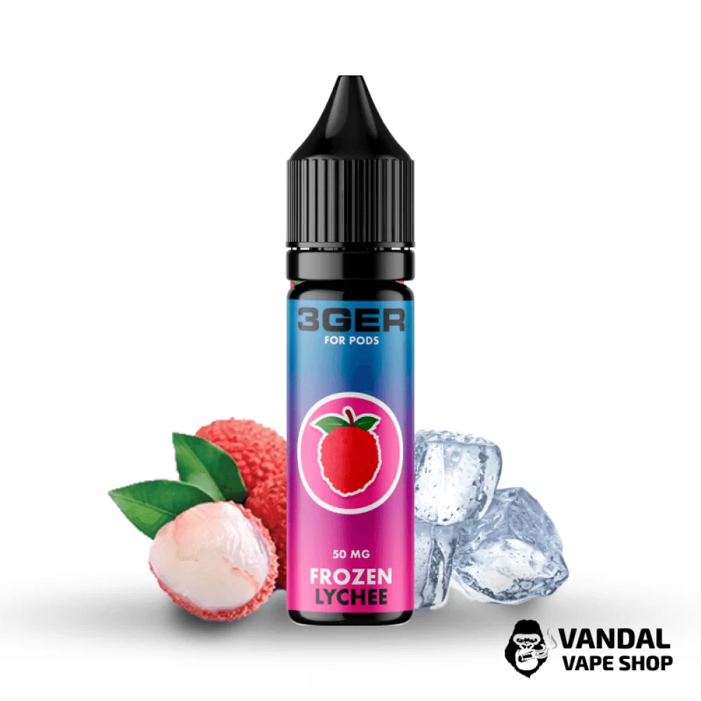 ЖИДКОСТЬ 3Ger Salt - Frozen Lychee 15 мл 35 мг НА СОЛЕВОМ НИКОТИНЕ СО ВКУСОМ личи с льдом