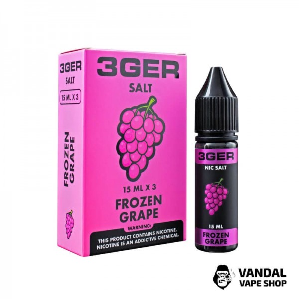 РІДИНА 3Ger Salt - Frozen Grape 15 мл 50 мг НА СОЛЬОВОМУ НІКОТИНІ З СМАКОМ холодного винограду