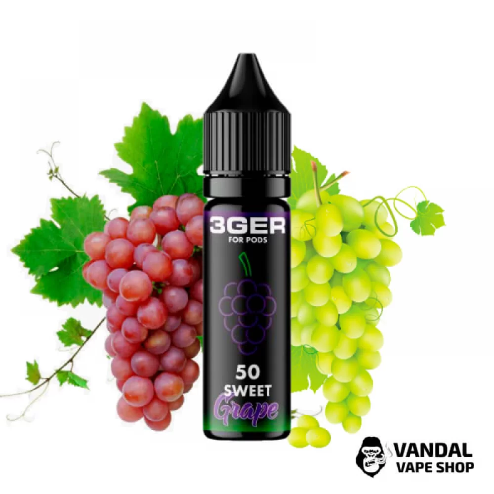 ЖИДКОСТЬ 3Ger Salt 15 мл 35 мг НА СОЛЕВОМ НИКОТИНЕ СО ВКУСОМ красного и белого винограда ЖИДКОСТЬ 3Ger Salt 15 мл 35 мг НА СОЛЕВОМ НИКОТИНЕ СО ВКУСОМ красного и белого винограда