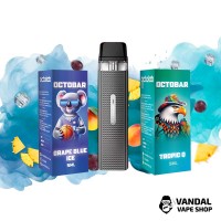 Набор M: Vaporesso XROS Mini Space Grey + 2 х OctoBar NFT 10 мл 50 мг (Grape Blue Ice + Tropic Q)