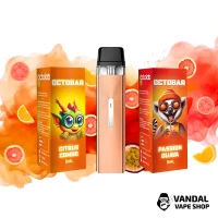 Набор M: Vaporesso XROS Mini Gold + 2 х OctoBar NFT 10 мл 50 мг (Citrus Combo + Passion Guava)