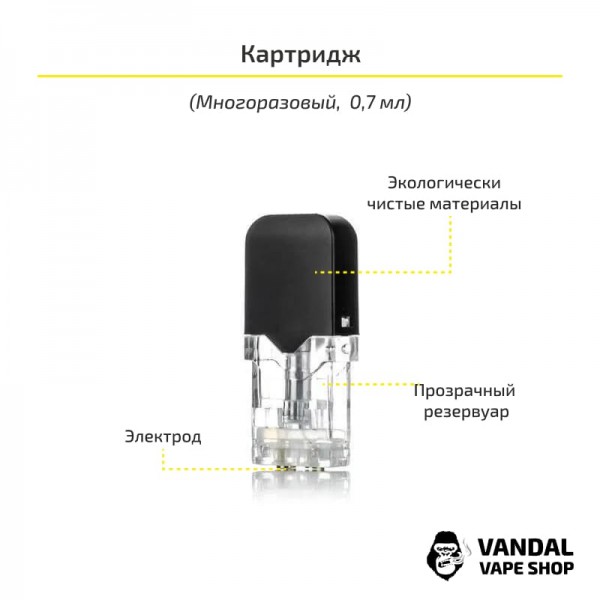 Стартовий набір OVNS JC01 Pod Kit в чорному кольорі