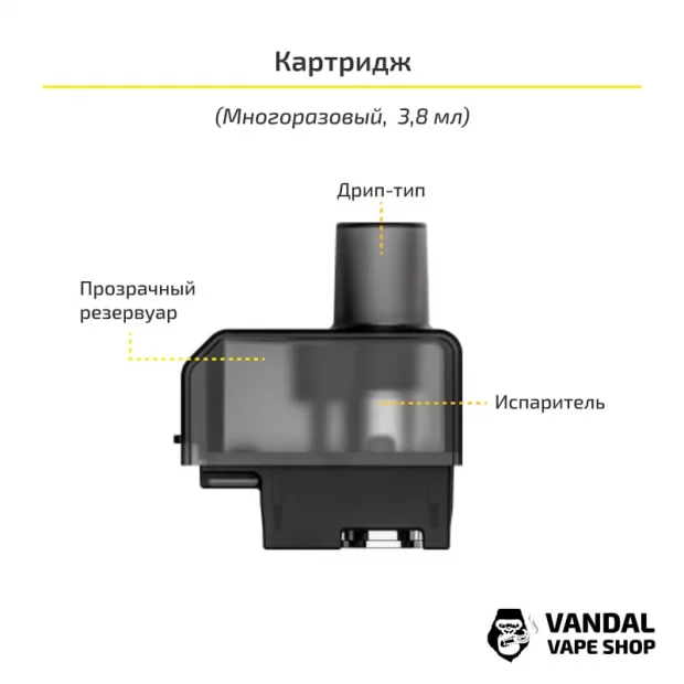 VooPoo NAVI Mod Pod Kit (Original) в расцветке "Lattice Red"