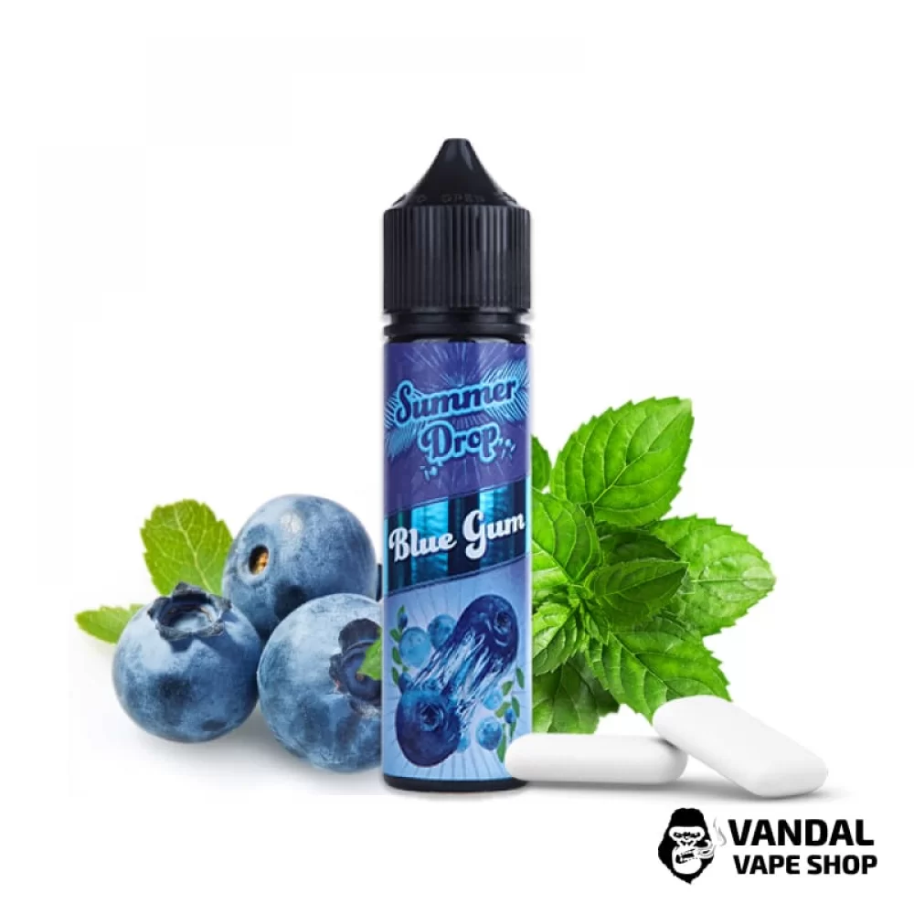 Жидкость Summer Drop 60 мл 0 мг НА ОРГАНИЧЕСКОМ НИКОТИНЕ со вкусом черничной жвачки 