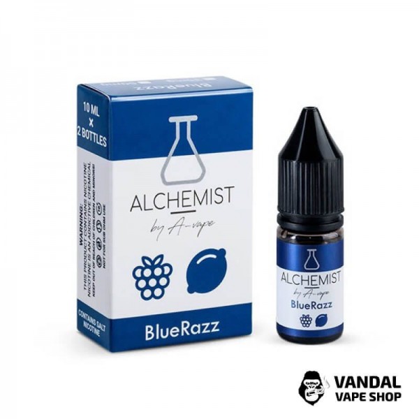 РІДИНА ALCHEMIST - BlueRazz  10 мл 35 мг НА СОЛЬОВОМУ НІКОТИНІ З СМАКОМ малини і лимону