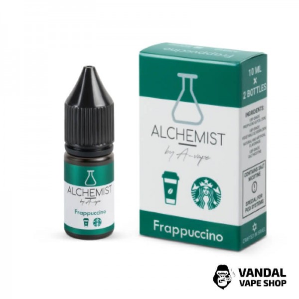 РІДИНА ALCHEMIST - Frappuccino 10 мл 50 мг НА СОЛЬОВОМУ НІКОТИНІ З СМАКОМ кавового напою Фрапуччіно