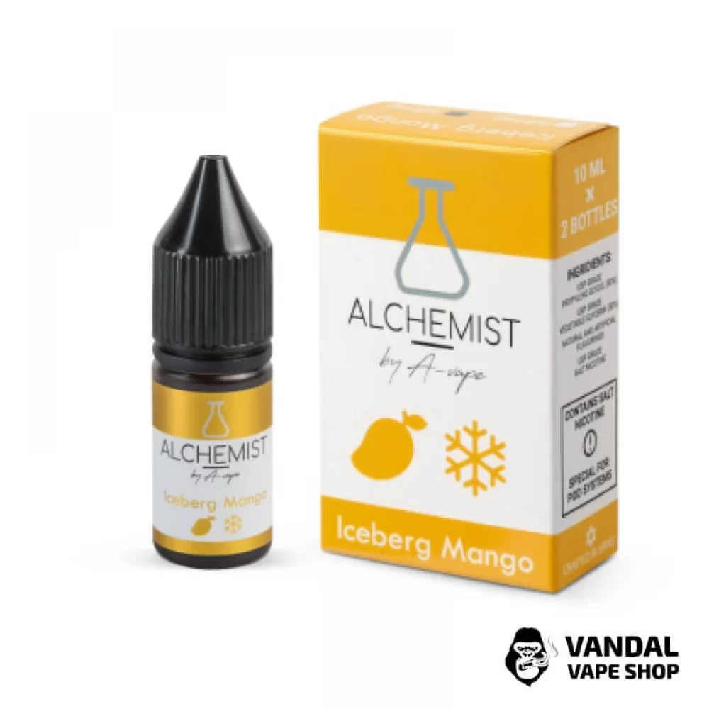 ЖИДКОСТЬ ALCHEMIST - Iceberg Mango 10 мл 50 мг НА СОЛЕВОМ НИКОТИНЕ СО ВКУСОМ холодного манго ЖИДКОСТЬ ALCHEMIST - Iceberg Mango 10 мл 50 мг НА СОЛЕВОМ НИКОТИНЕ СО ВКУСОМ холодного манго