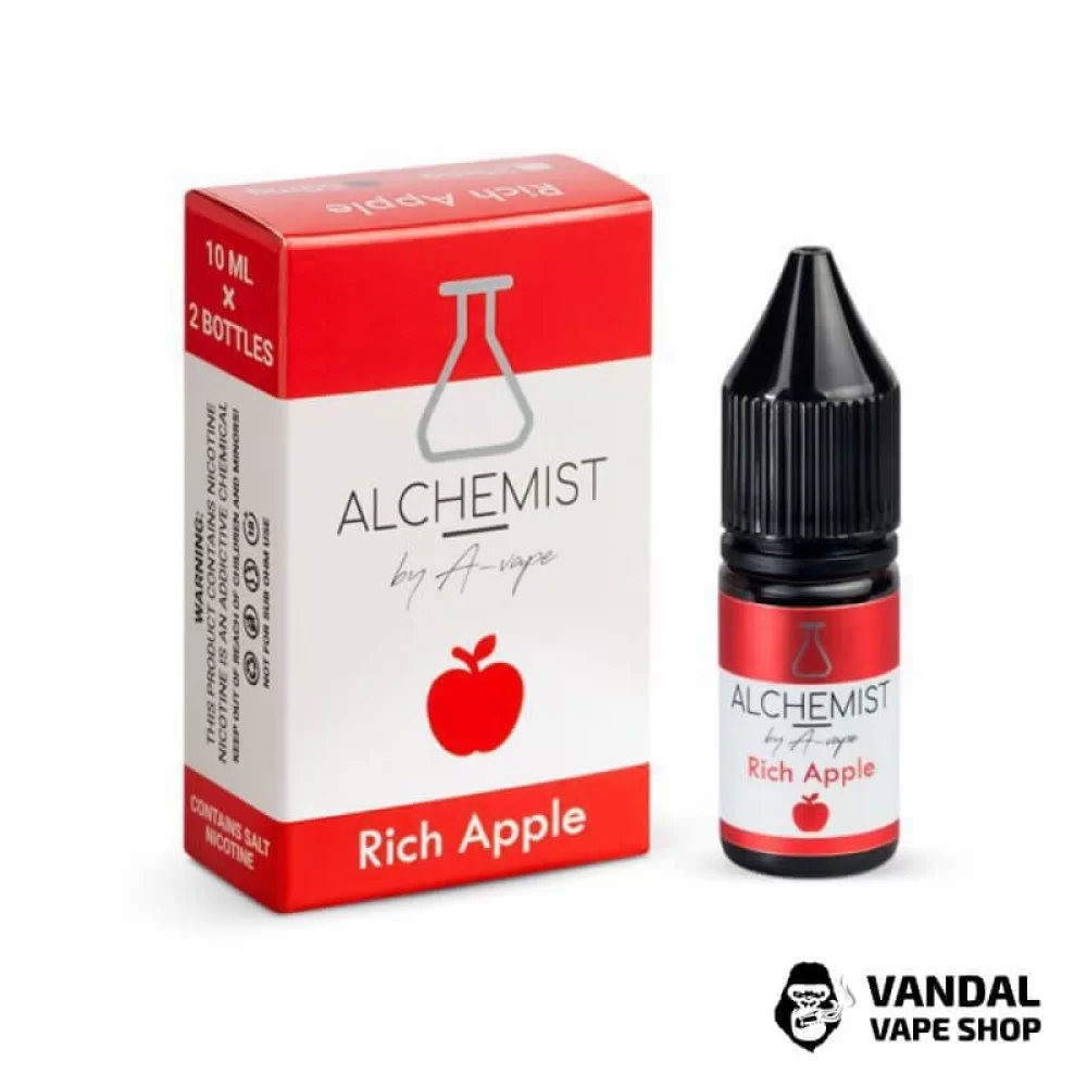 ЖИДКОСТЬ ALCHEMIST - Richapple 10 мл 50 мг НА СОЛЕВОМ НИКОТИНЕ СО ВКУСОМ яблока ЖИДКОСТЬ ALCHEMIST - Richapple 10 мл 50 мг НА СОЛЕВОМ НИКОТИНЕ СО ВКУСОМ яблока