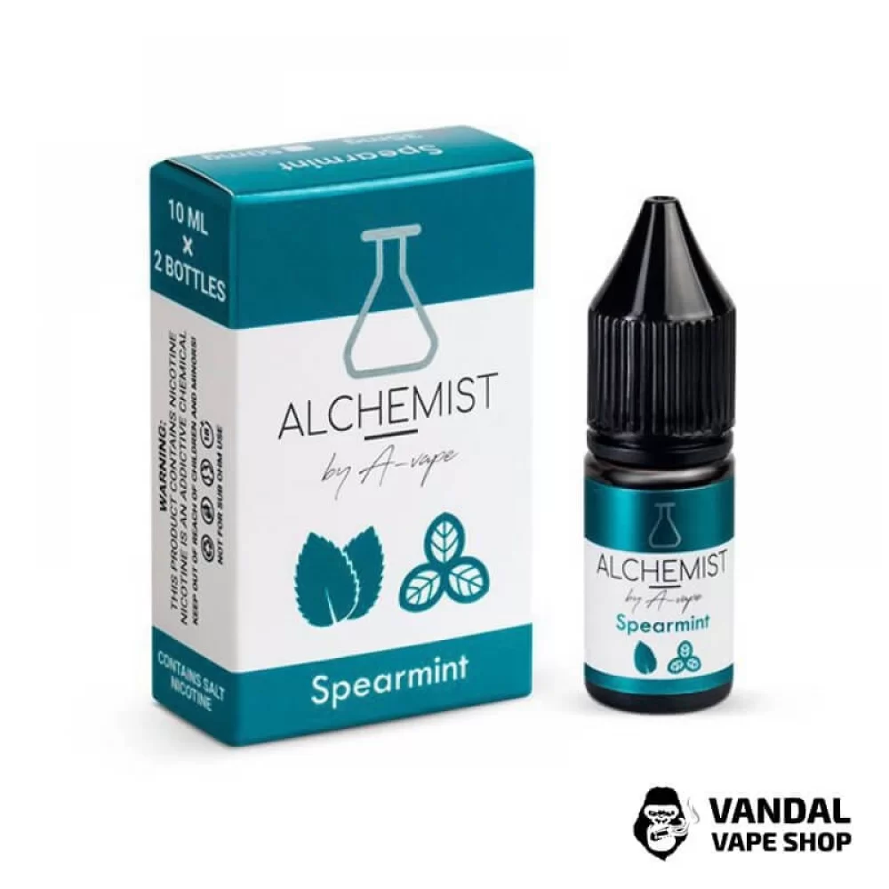 ЖИДКОСТЬ ALCHEMIST -  Sepearmint 10 мл 50 мг НА СОЛЕВОМ НИКОТИНЕ СО ВКУСОМ мятной жвачки и базилика