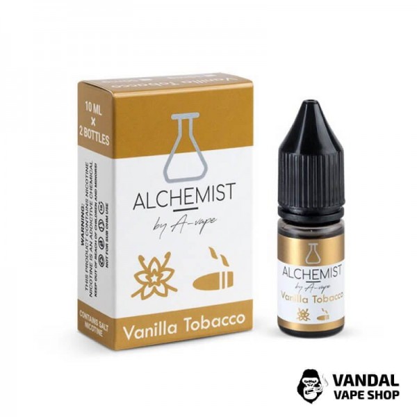 РІДИНА  ALCHEMIST - Vanilla Tobacco 10 мл 35 мг НА СОЛЬОВОМУ НІКОТИНІ З СМАКОМ тютюн і ваніль