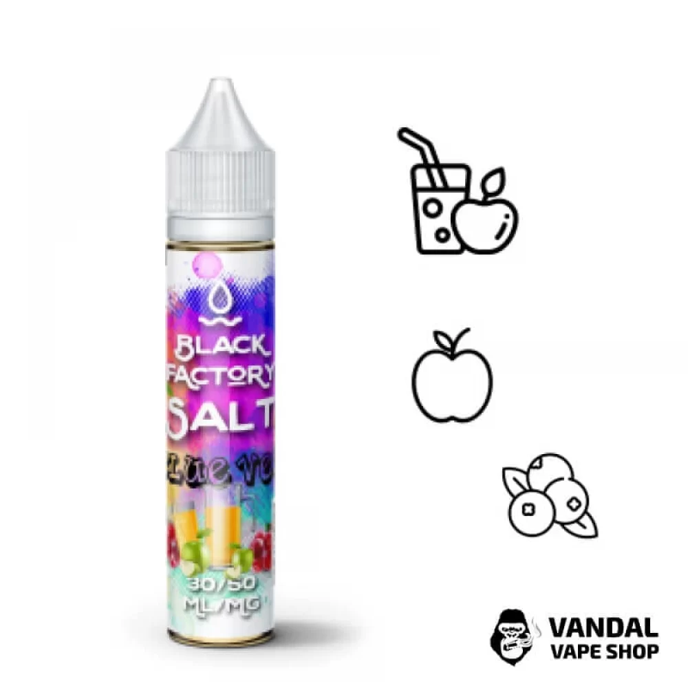 ЖИДКОСТЬ FANCY MONSTER (BLACK FACTORY) SALT - Blue Vail 30 МЛ 50 мг НА СОЛЕВОМ НИКОТИНЕ СО ВКУСОМ Яблучно - клюквенным соком