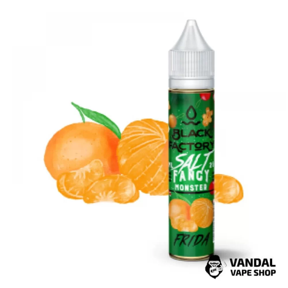 ЖИДКОСТЬ FANCY MONSTER (BLACK FACTORY) SALT - Frida 30 МЛ 50 мг НА СОЛЕВОМ НИКОТИНЕ СО ВКУСОМ мандарина