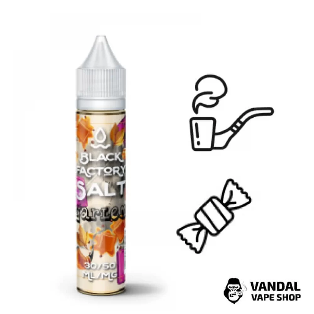 ЖИДКОСТЬ FANCY MONSTER (BLACK FACTORY) SALT - Garlem 30 МЛ 50 мг НА СОЛЕВОМ НИКОТИНЕ СО ВКУСОМ табака с карамелью