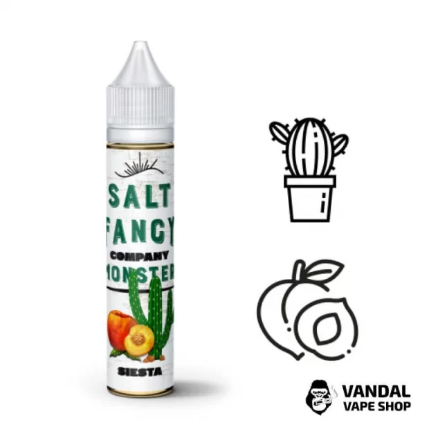ЖИДКОСТЬ FANCY MONSTER (BLACK FACTORY) SALT - Siesta 30 МЛ 50 мг НА СОЛЕВОМ НИКОТИНЕ СО ВКУСОМ кактуса с персиком